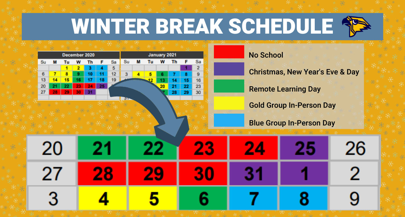 Winter Break Schedule Calendar