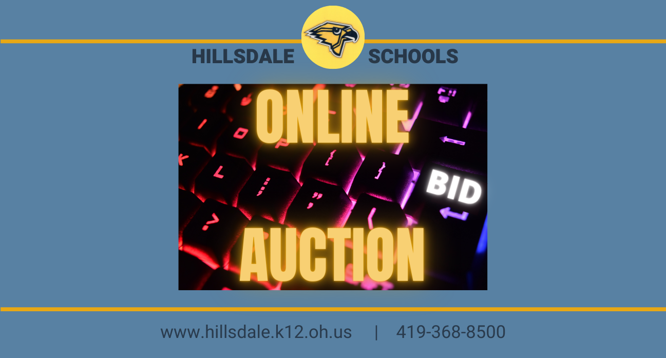 An image of a keyboard with a "Bid" key and the text "Online Auction."