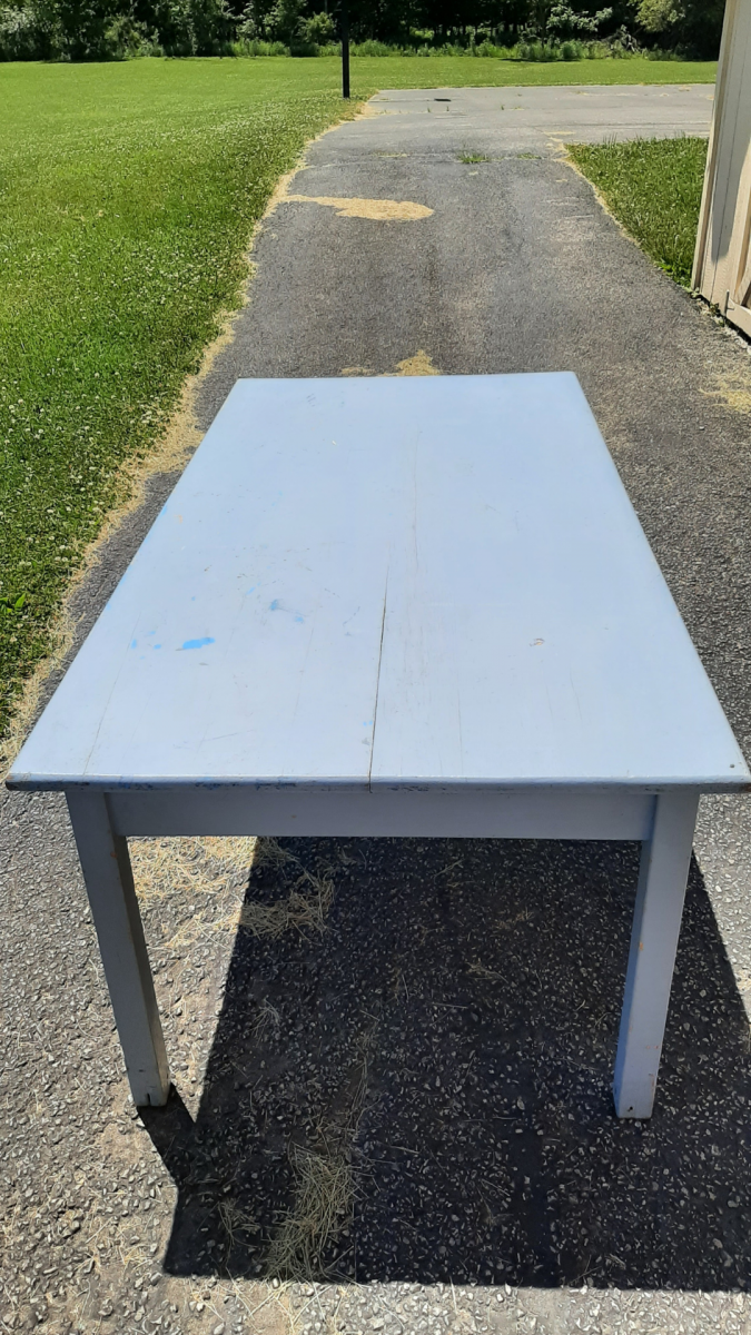 Blue Wood Table