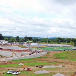 The two baseball fields are taking shape.