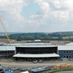 The new educational building under construction as part of the new campus 